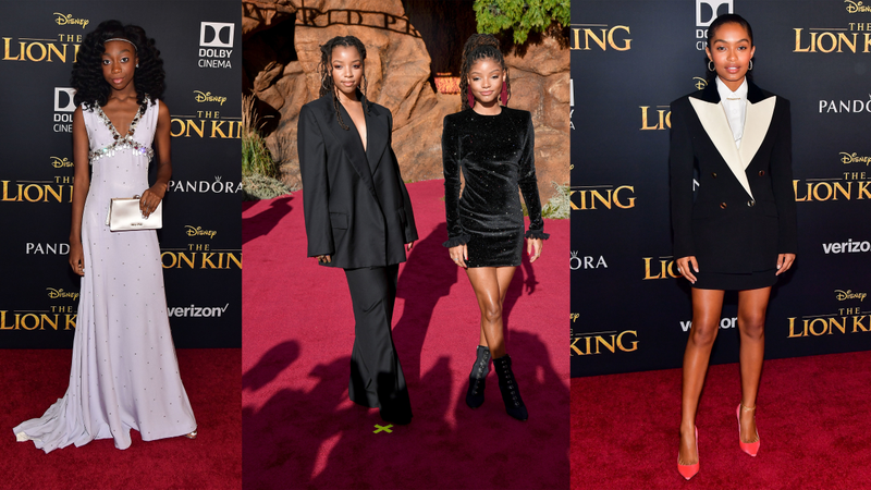 Illustration for article titled All the Animal Print, Metallics, Feathers and Beyoncé at The Lion King Premiere